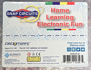 Elenco Snap Circuits Home Learning Electronic Fun With Circuitsafe SCHLEF-25
